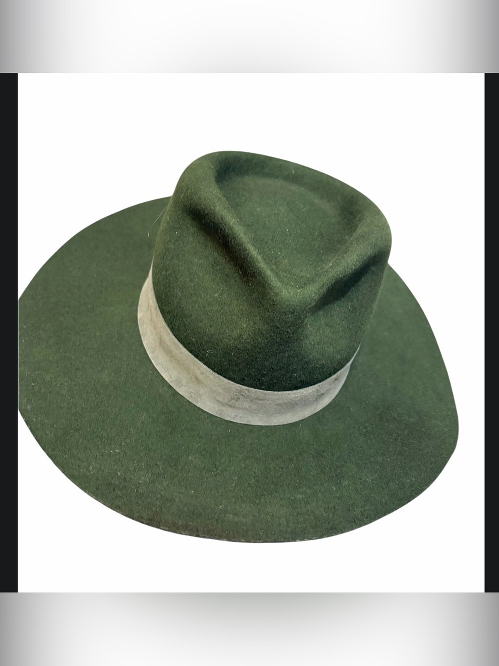 Lack of Color The Mirage Hat Forest Green S 55cm Wool Wide Brim Fedora Old Money